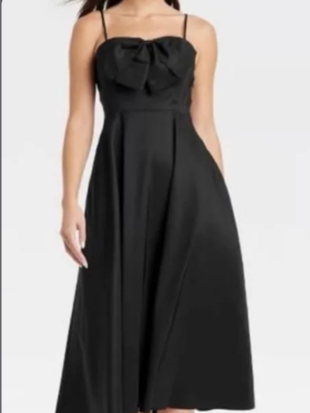 Target Black Strapless Dress with Bow Detail